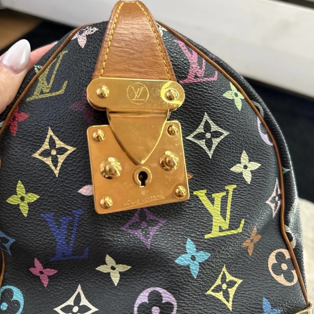 Louis Vuitton Multicolor Monogram Satchel - Dark Brown with Multicolor Print - Picture 5 of 10